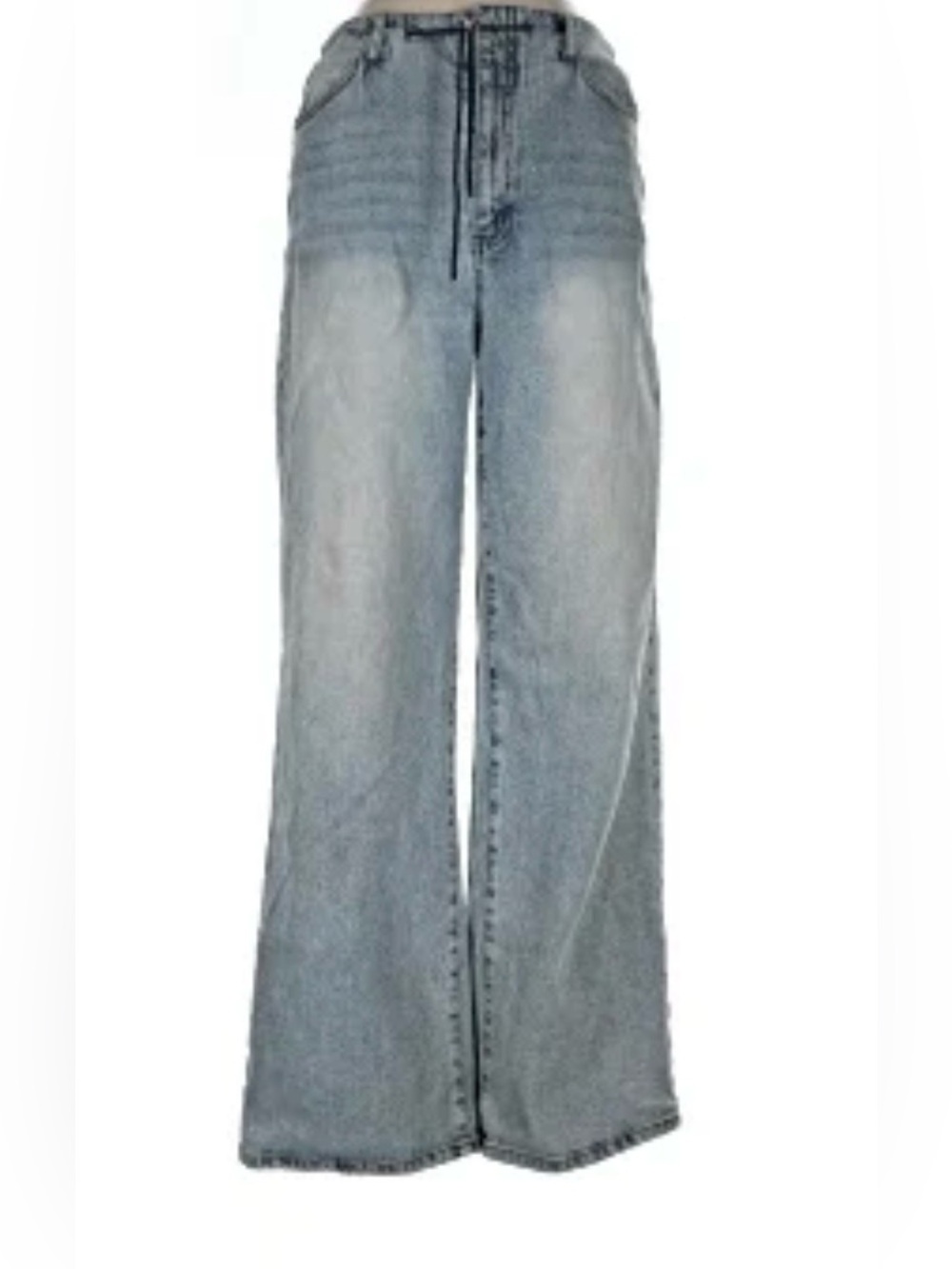 HABITUAL wide leg, drawstring, light-medium wash, jeans, size 4, 27